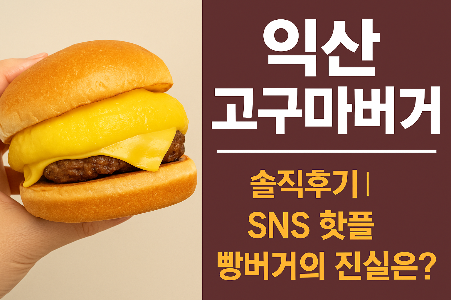 익산 고구마버거 실물리뷰|SNS 폭발적 반응! 직접 먹어보니?