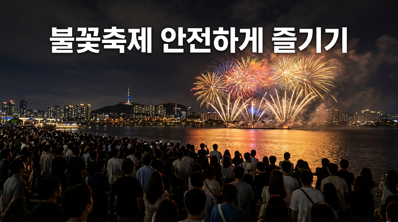 여의도 한강 불꽃축제 관람 인파 사진