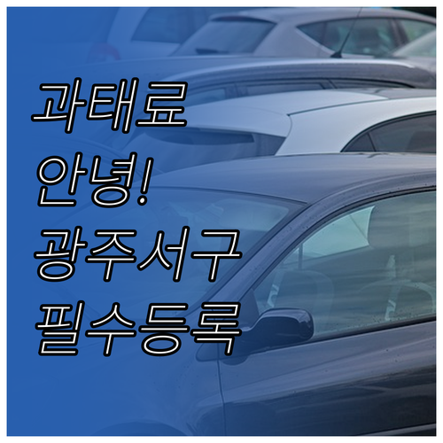 광주 서구 자동차 주정차 단속 알림 ..