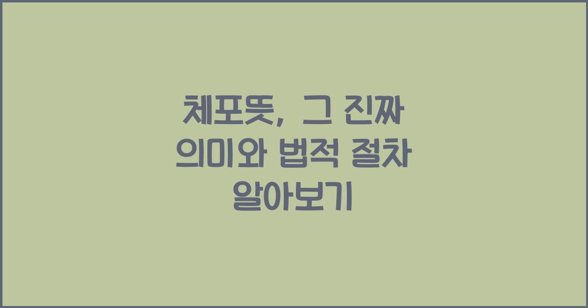 체포뜻