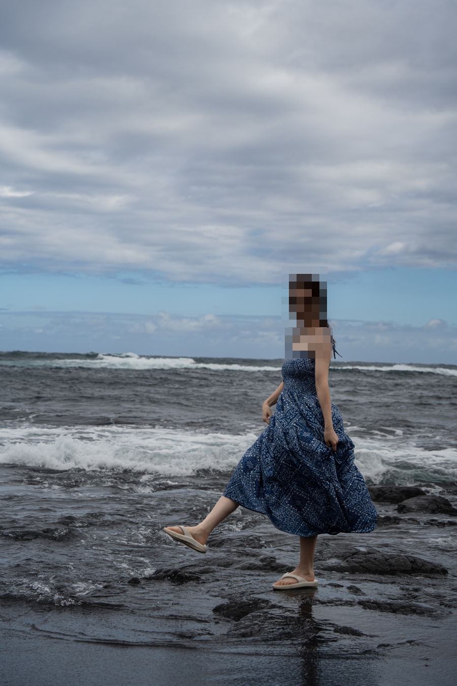 푸날루우 블랙 샌드 비치 산책