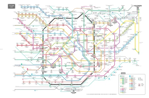 도쿄 4박 5일 코스별 동선 지도, 도쿄 여행 추천 일정표, 도쿄 지하철 관광 루트