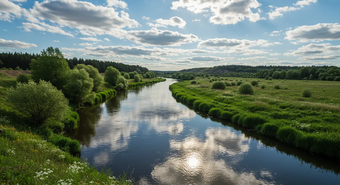 Beautiful river scenery