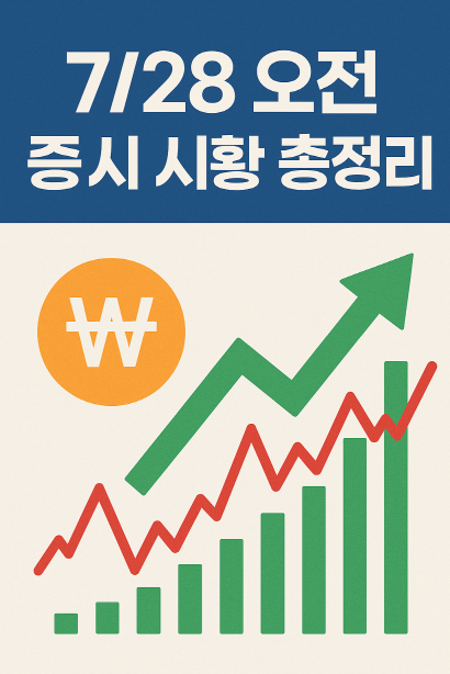 2025년 7월 28일 오전 증시 시황 총정리