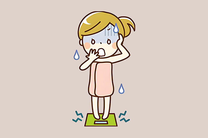 체중감소로-놀라눈-여성