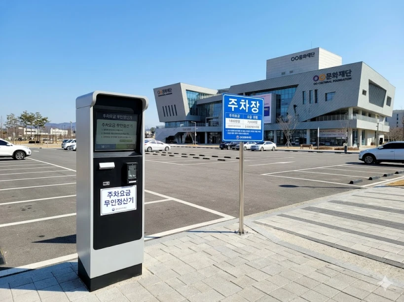 한밭수목원 주차장 무인 정산기 이용 안내