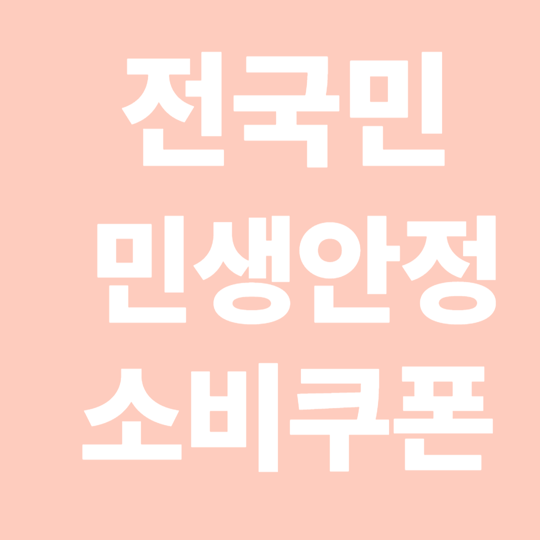 2025 전국민 민생회복 지원금 소비쿠폰 신청방법