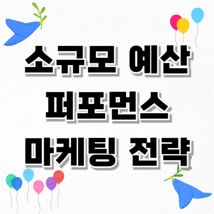소규모 예산 퍼포먼스 마케팅 전략