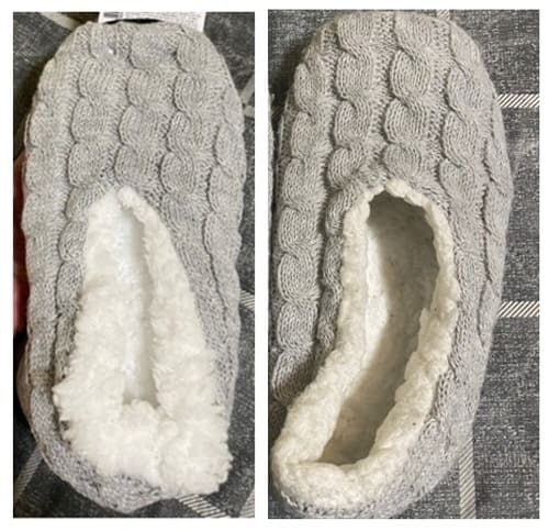 다이소-털텃신-착용전후