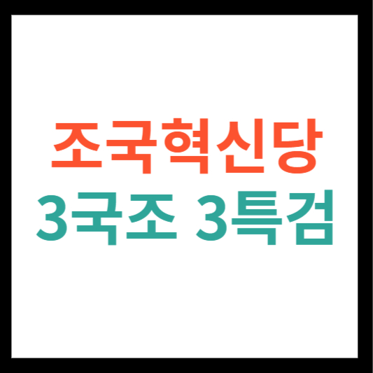 조국혁신당 3국조 3특검