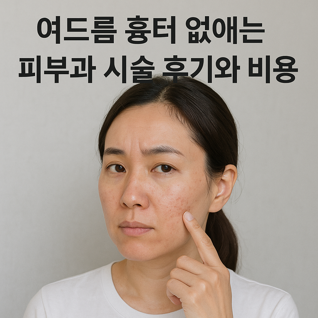 여드름 흉터 없애는 피부과 시술 후기와 비용 정리