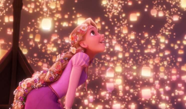 Animation Rapunzel and Yi peng festival