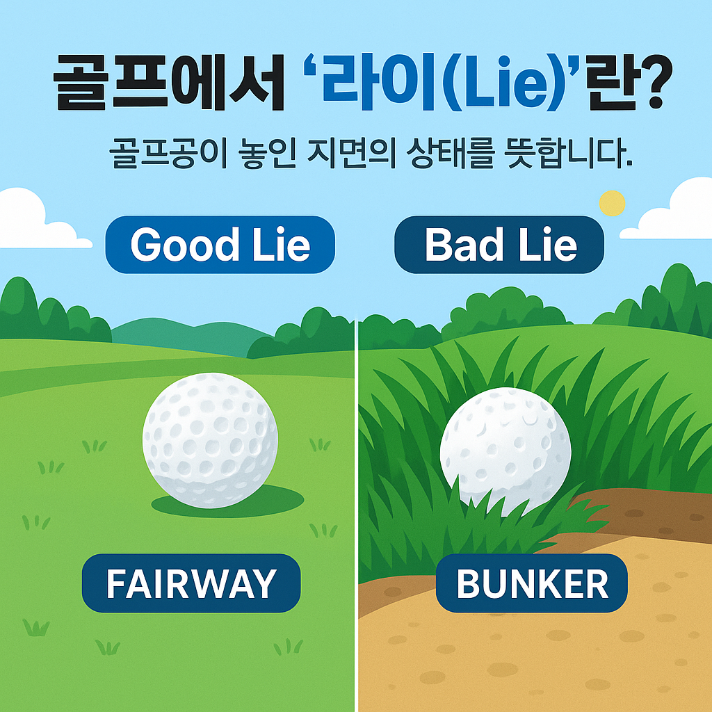 골프에서 라이란? 초보자도 바로 이해하는 골프 필수 용어! ("라이"란?, 좋은라이, 나쁜라이, 종류, 공략, 질문)