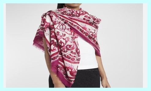 플로럴 패턴 스카프