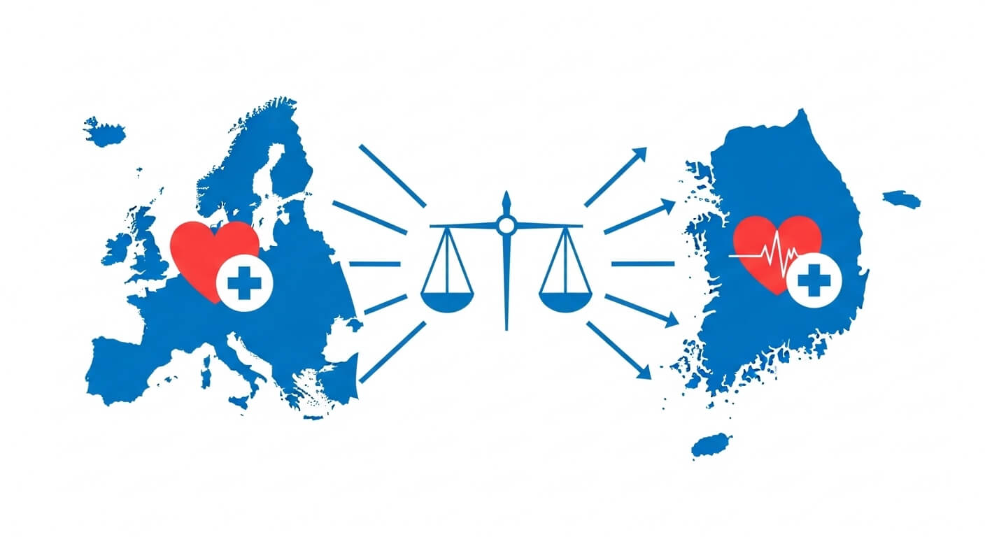 유럽 vs 한국, 심혈관 사망률 비교 (뇌졸중, 심근경색, 예방)