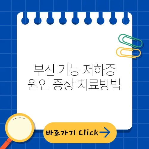부신 기능 저하증 원인 증상 치료방법