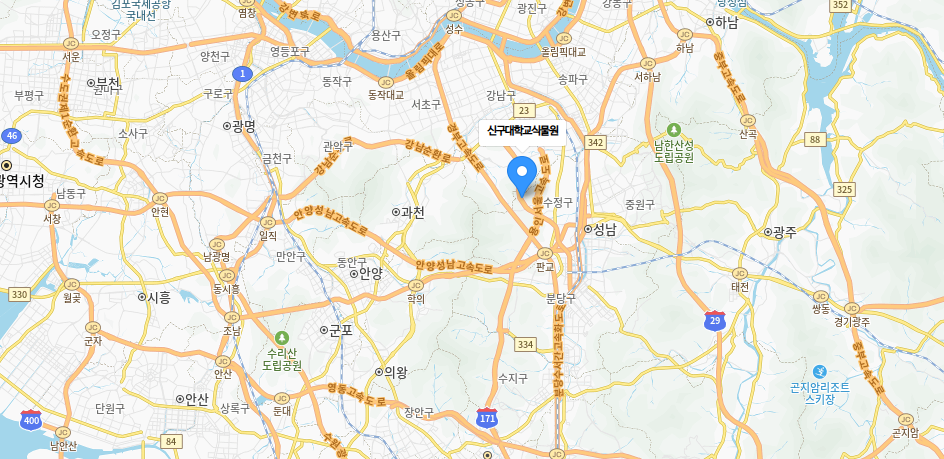 신구대학교 식물원 지도
