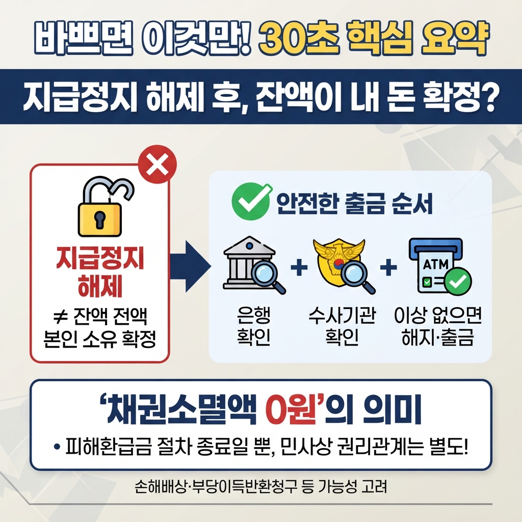 보이스피싱 계좌 지급정지 해제 방법 확인하기