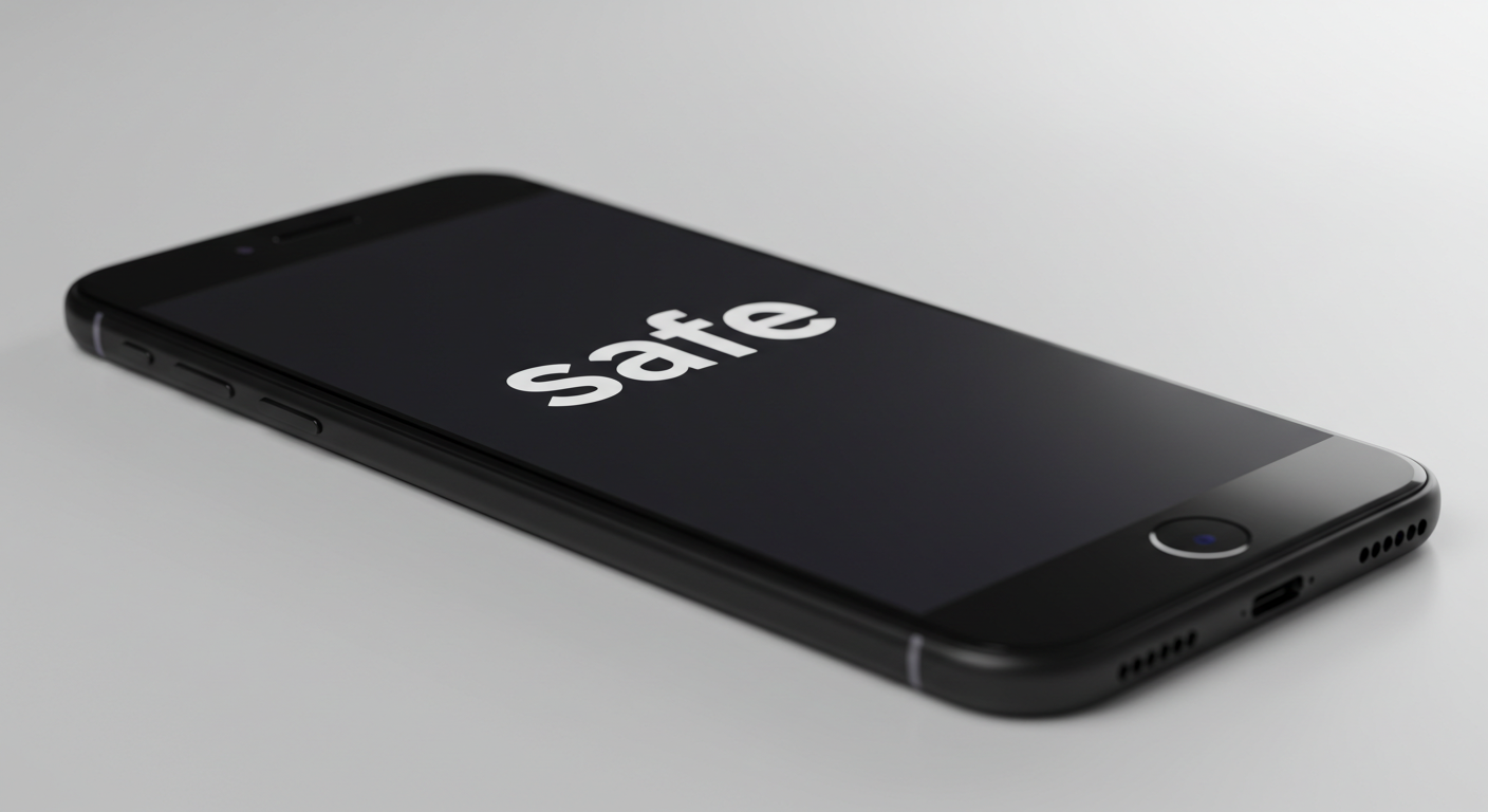 스마트폰에 세이프 글씨