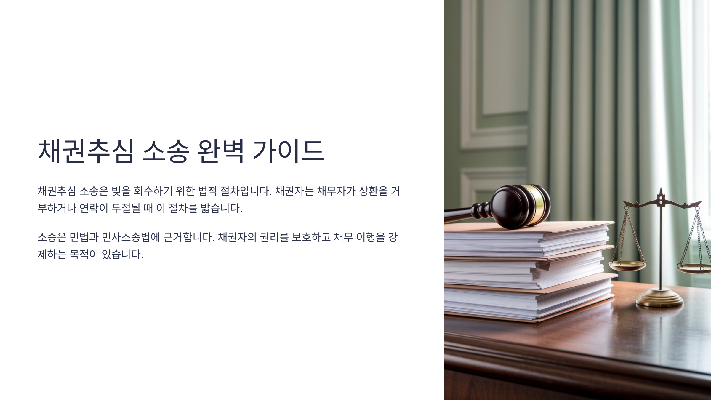 채권추심 소송 완벽 가이드