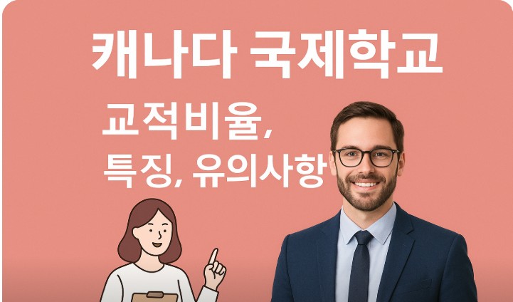캐나다 국제학교 교사진 국적비율, 특징, 유의사항 관련