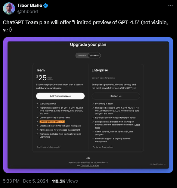 OpenAI GPT-4.5