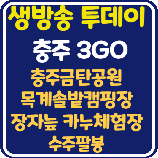 생방송 투데이 충주 충주탄금공원 목계솔밭캠핑장, 장자늪 카누체험장, 수주팔봉 정보 안내 : 충주 3GO