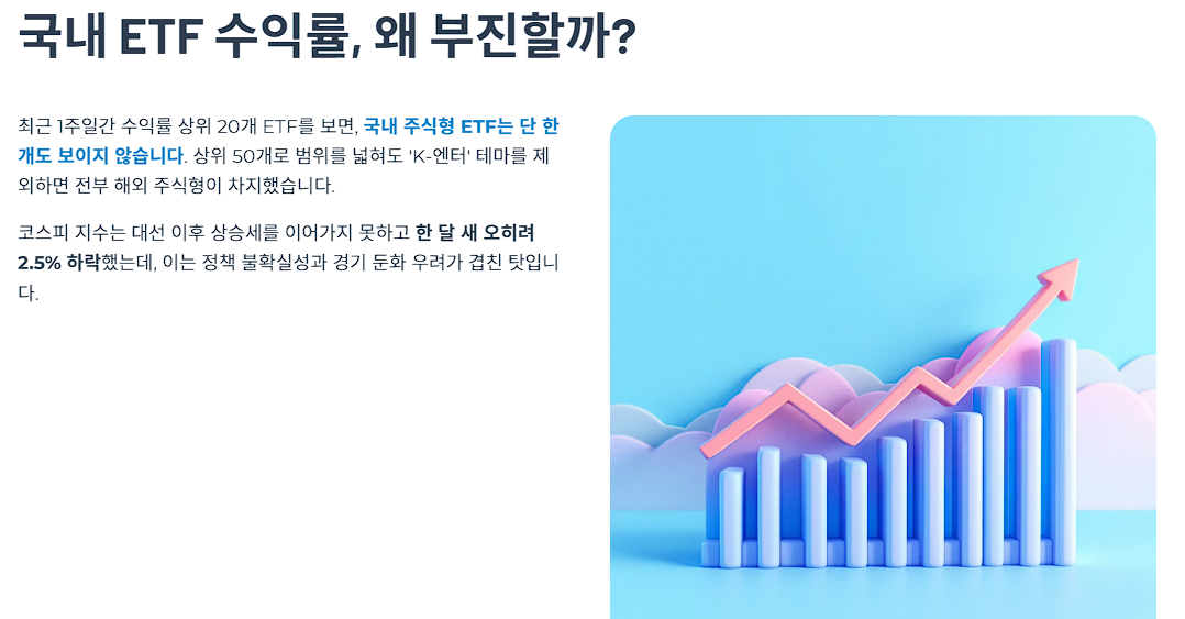 국내 ETF 수익률, 왜 부진할까?