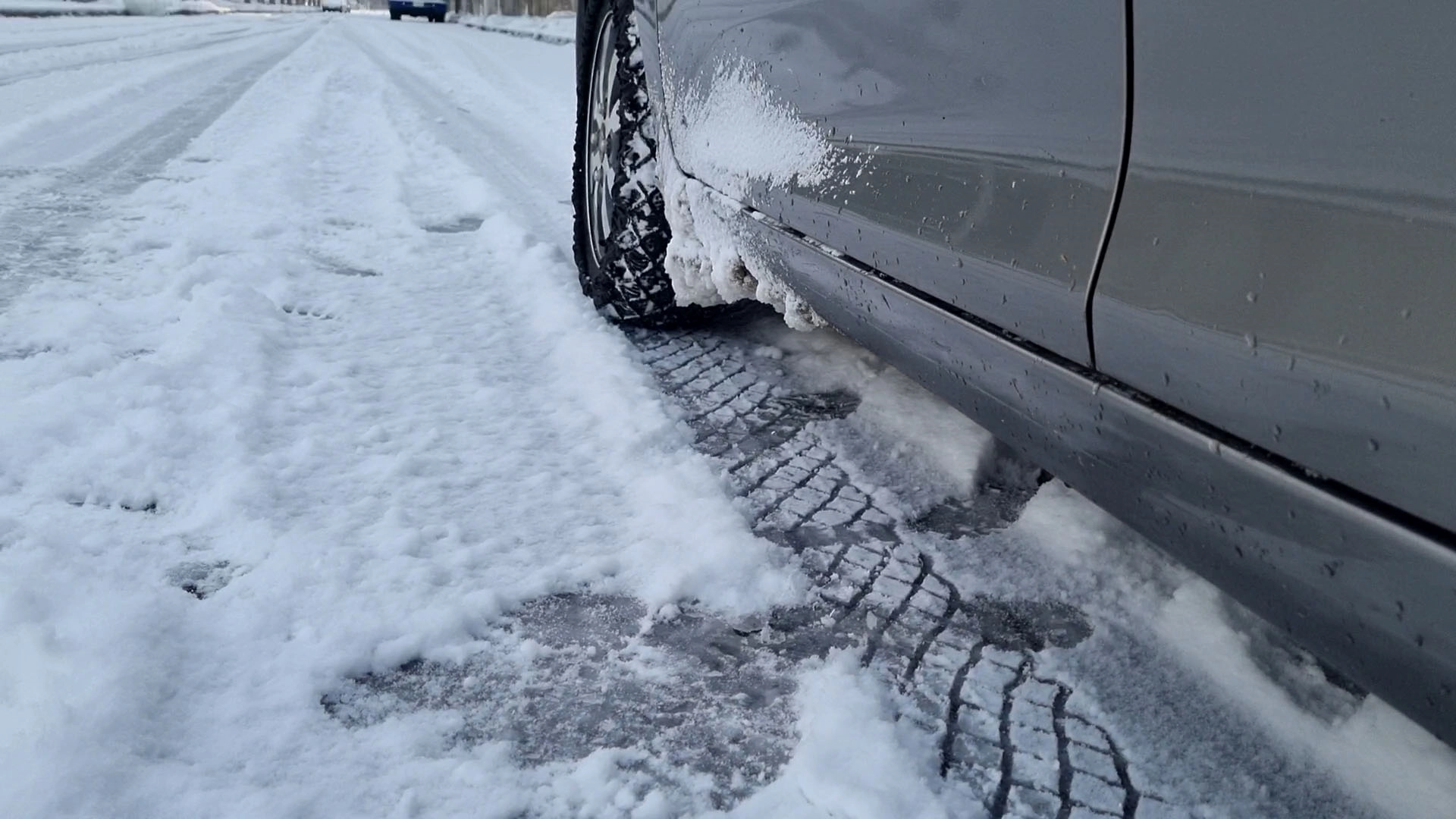 그물망 스노우체인 자국