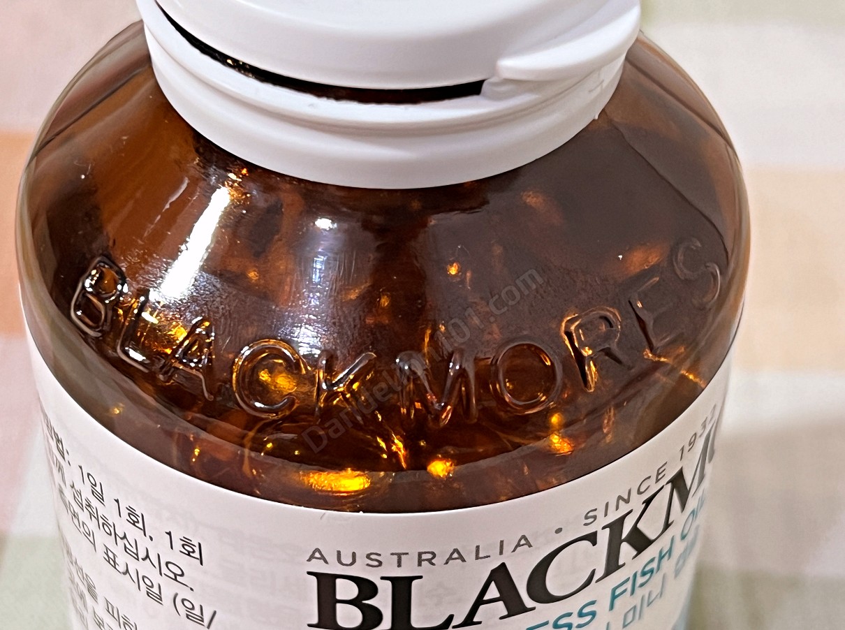 블랙모어스 오더리스 피쉬오일 미니 캡슐 (Blackmores Odourless Fish Oil Mini Caps) 암갈색 병 사진