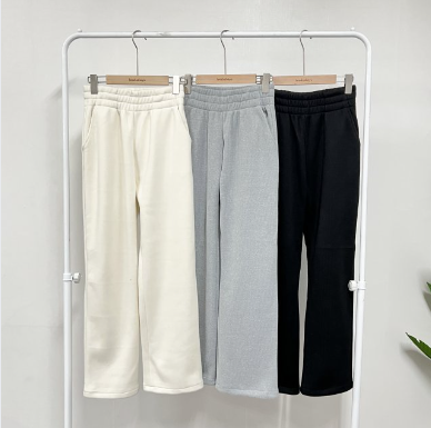 길이 사이즈 쓰밴 골지 투웨이 밑단 스트링 조거 와이드 팬츠