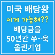 미국 배당왕 주식 알아보기