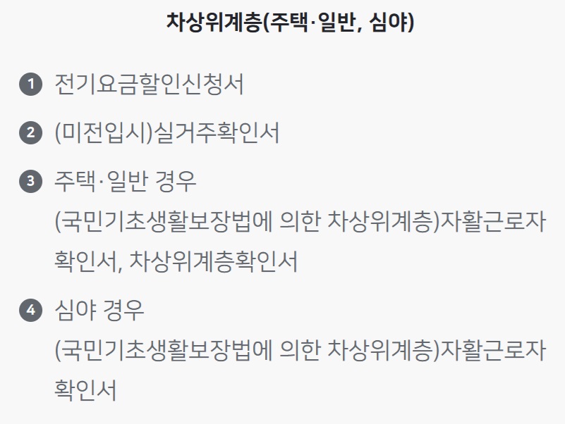 전기요금 할인 신청 방법(11)