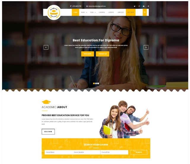 아카데미 워드프레스 테마