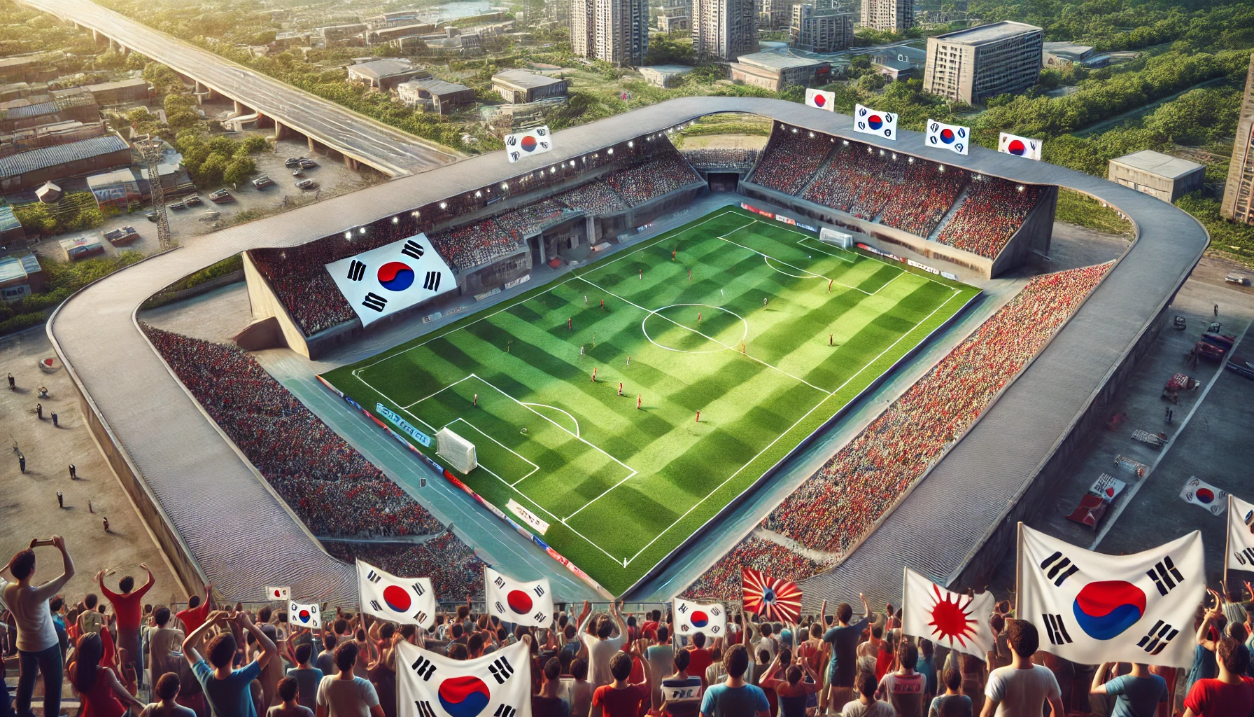 한국과 일본의 축구 경기