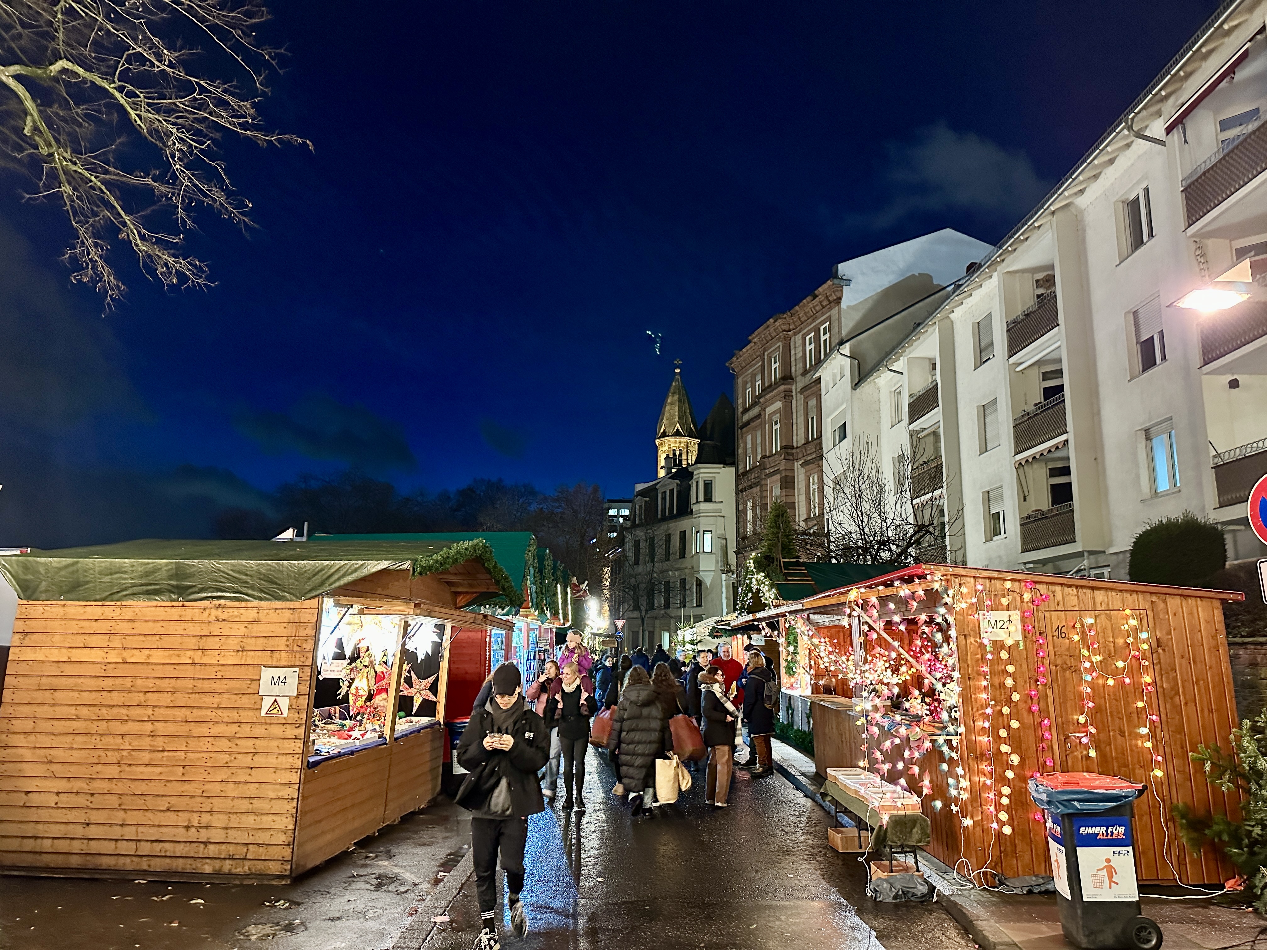 프랑크푸르트 크리스마스마켓 야경