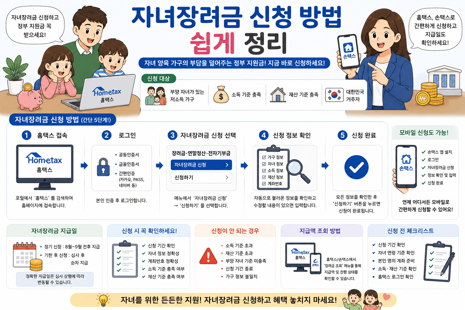 자녀장려금 신청 방법 쉽게 정리