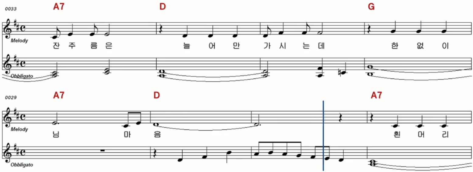 한세일 모정의 세월 악보