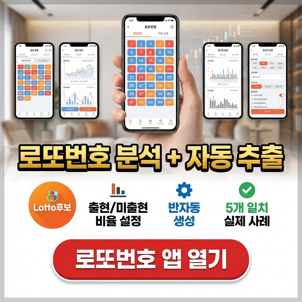 로또번호 자동생성 - 당첨번호 추첨결과 통계 및 예상번호 자동 생성