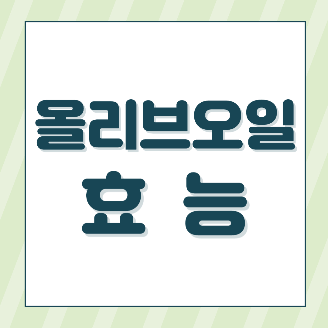 올리브오일효능