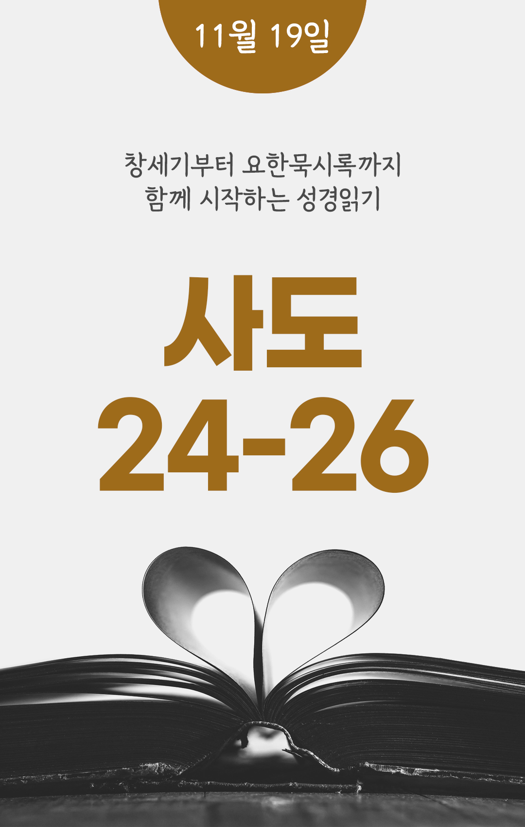 11월 19일 성경읽기 진도표