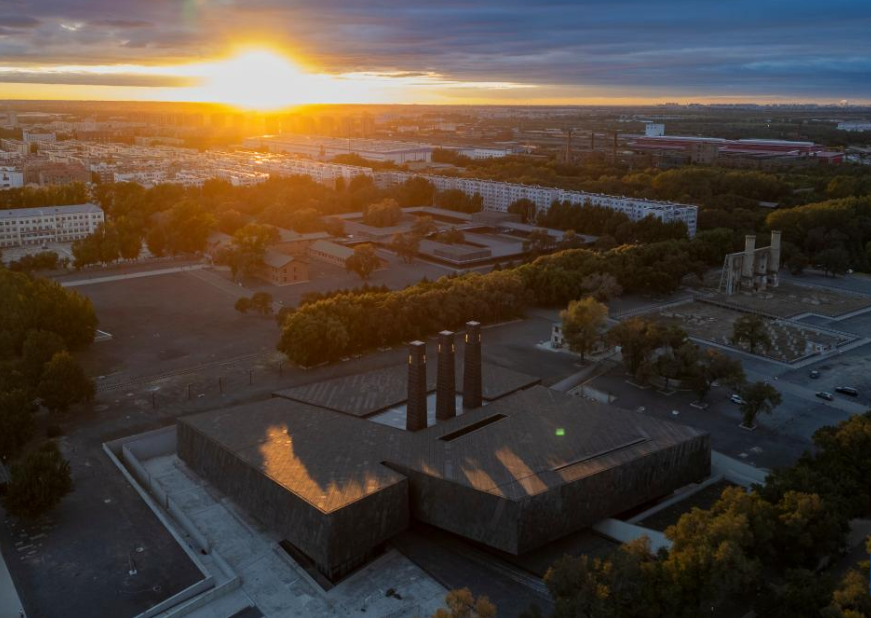 하얼빈731부대박물관을하늘에서찍은사진