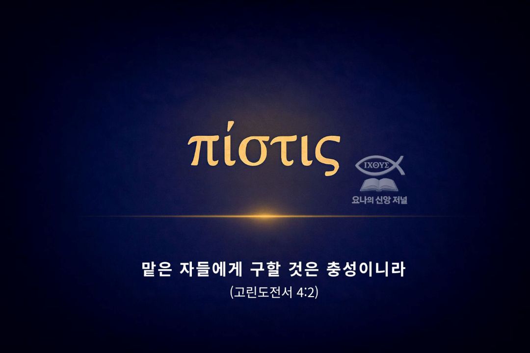 성령의 열매 충성의 성경적 의미와 원어 피스티스 요나의 신앙 저널