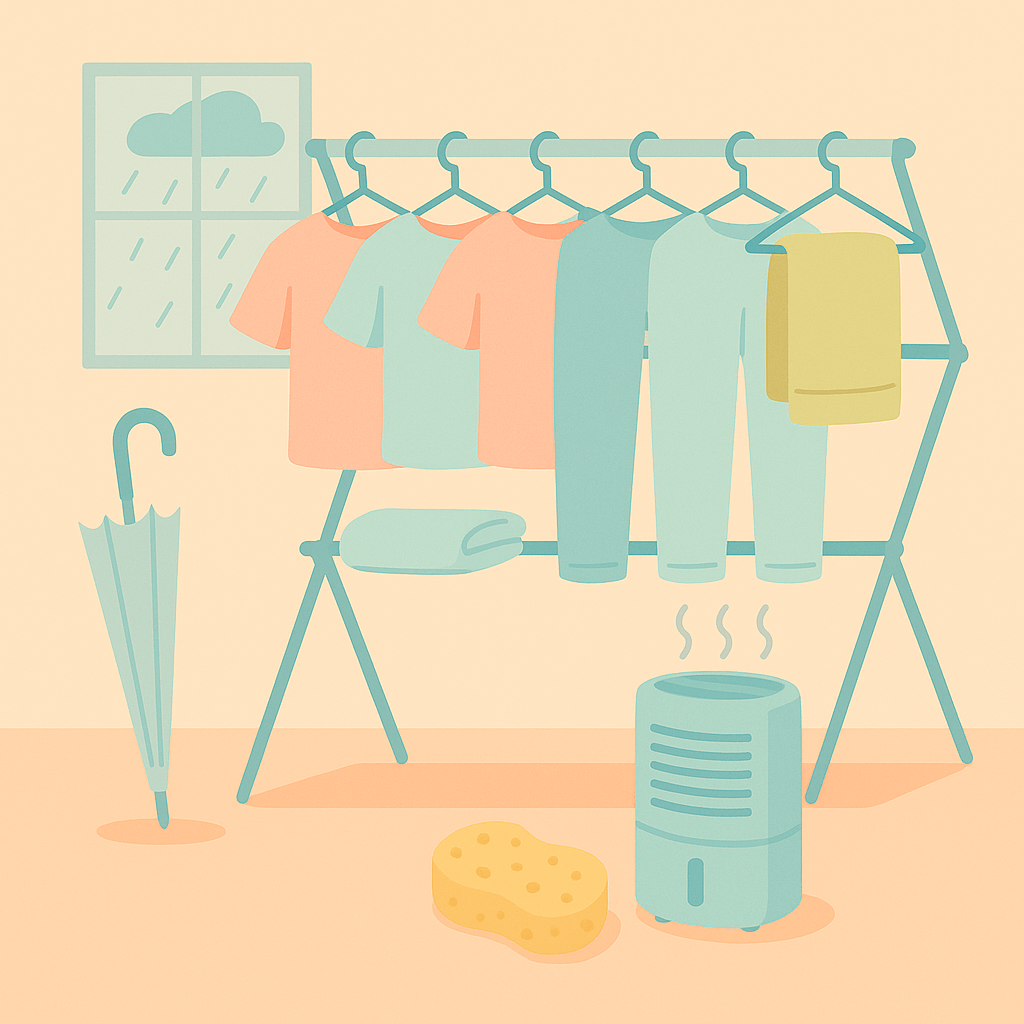 비 오는 날 빨래 냄새 제거 꿀팁!