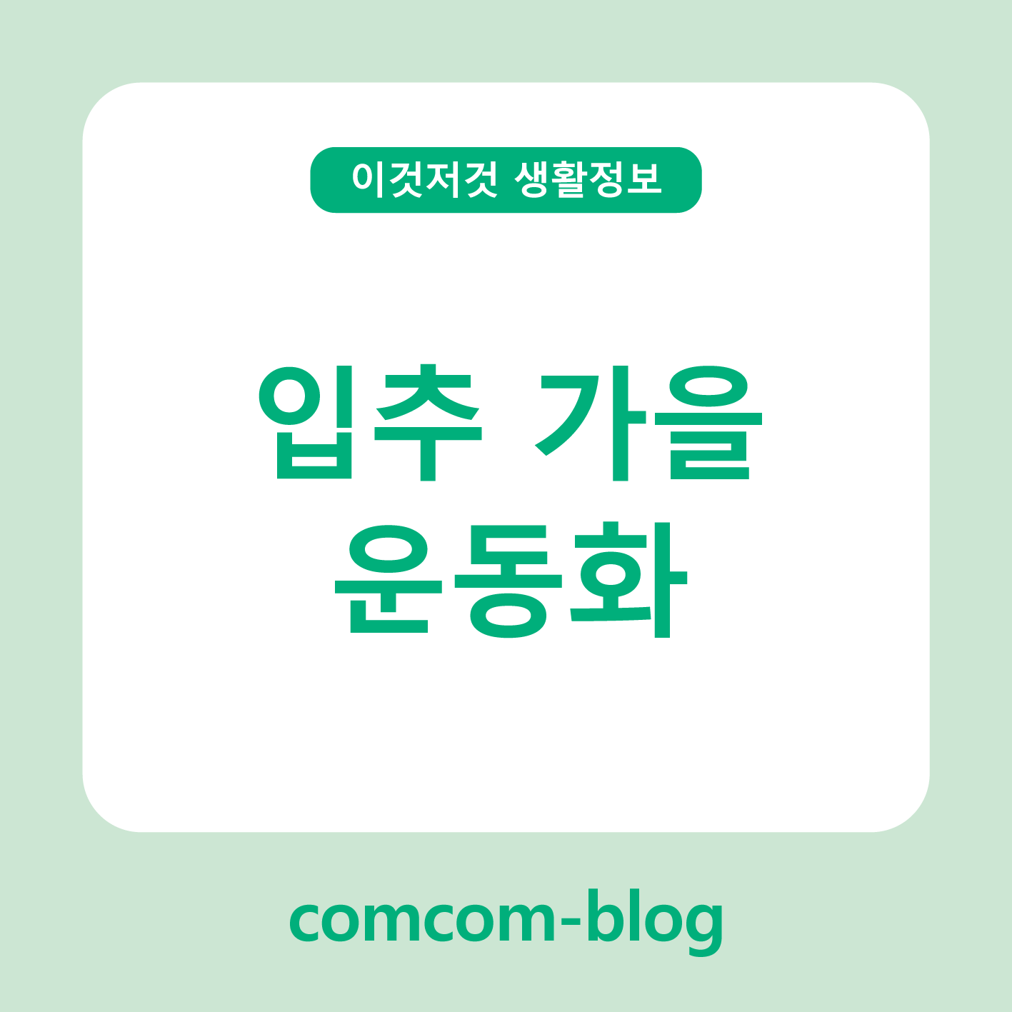 🍁입추가 오면 생각나는 필수템, 가을 운동화 추천