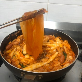 분모자 넙적당면 떡볶이 사진