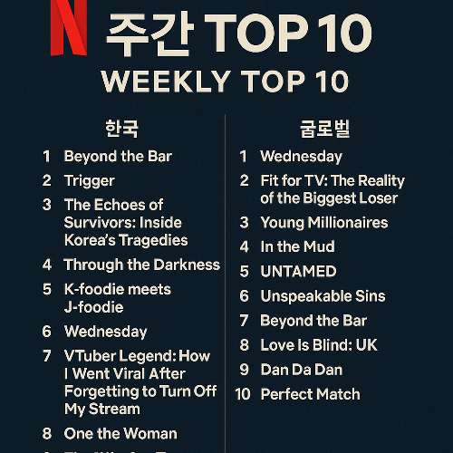 넷플릭스 주간 순위 TOP 10