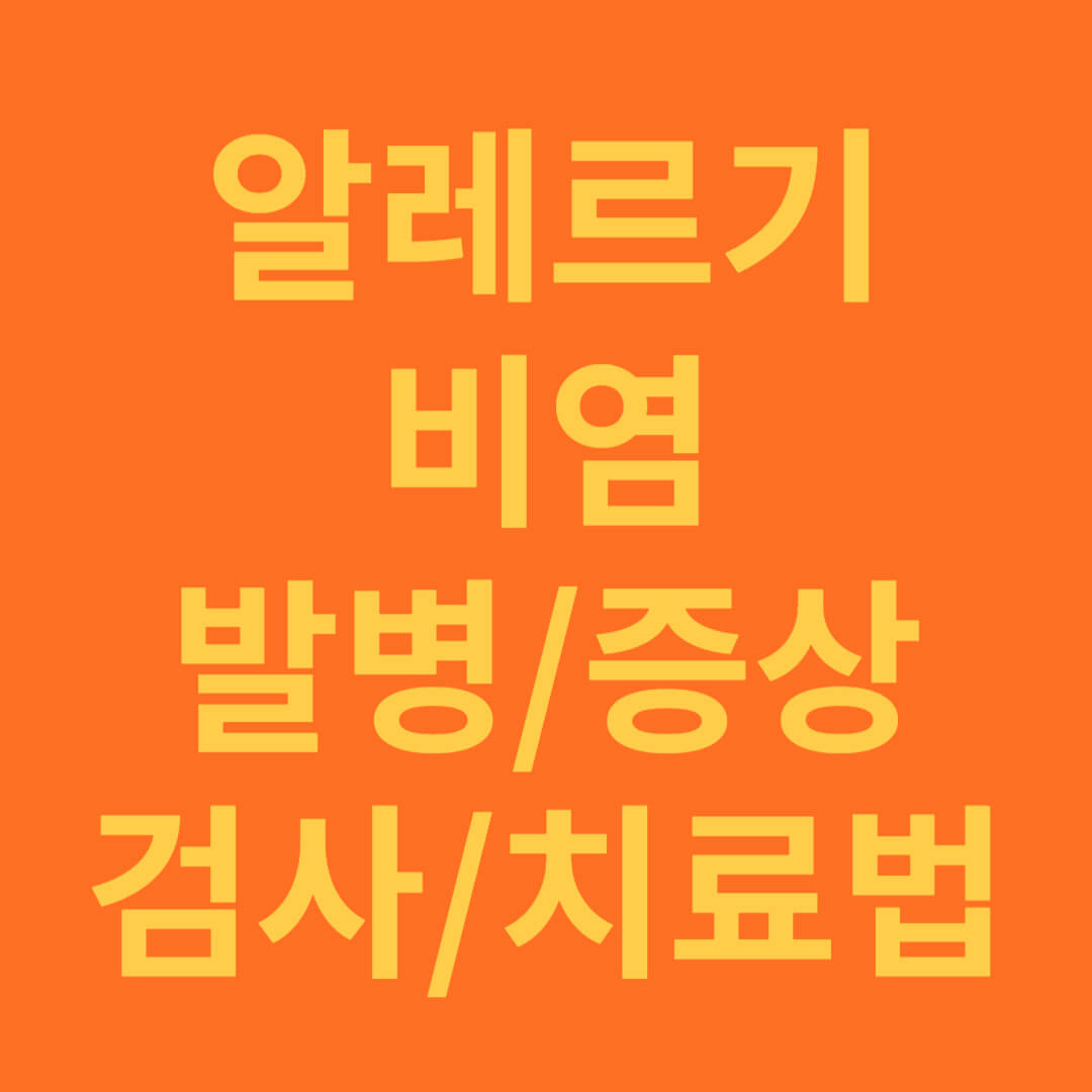 알레르기 비염 증상&#44; 검사와 치료 방법