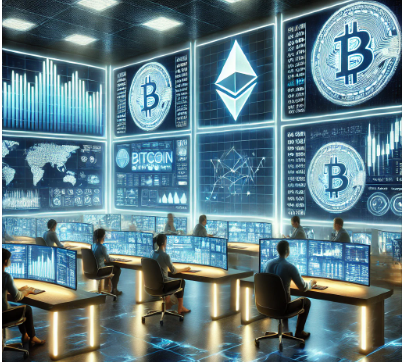 코인거래 하는 사진