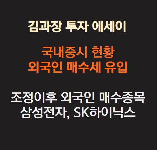 외국인매수세가돋보인국내증시현황